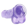 Real Rock Crystal Gode Crystal Clear 21 x 5.5cm Violet
